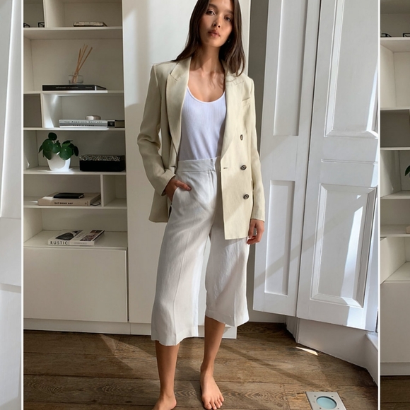 NWT Babaton Samuel Linen Blazer - Picture 7 of 8